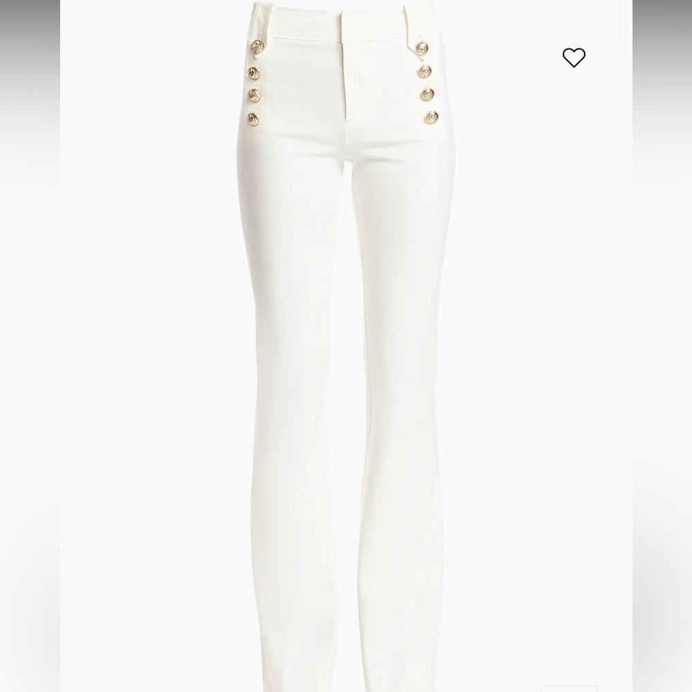 Derek Lam Cream Pants with Gold Accents
